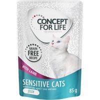 Produktbild von Concept for Life Sensitive Katzen Nassfutter mit Lamm in Gelee getreidefrei Adult 48 x 85 g - 48 x 85 g
