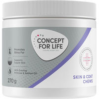Produktbild von Concept for Life Skin & Coat Supplements Chews Lachs Haut & Fell Supplement für Hunde Adult 270 g