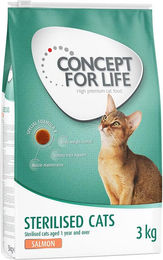 Concept for Life Sterilised Katzenfutter Lachs für erwachsene Katzen zur Gewichtskontrolle und Harnwegsunterstützung 3 kg - 3 kg – Bild 1 von 1