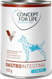 Produktbild von Concept for Life Veterinary Diet Gastro Intestinal Low Fat Nassfutter für Hunde Adult 24 x 400 g getreidefrei