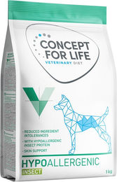 Produktbild von Concept for Life Veterinary Diet Hypoallergenic Insect Trockenfutter für Adult Hunde 1 kg