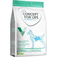 Produktbild von Concept for Life Veterinary Diet Hypoallergenic Insect Trockenfutter für Adult Hunde 1 kg