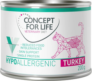 Produktbild von Concept for Life Veterinary Diet Hypoallergenic Katzen Nassfutter Pute Monoprotein Adult 24 x 200 g