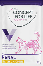 Produktbild von Concept for Life Veterinary Diet Renal Nassfutter mit Hühnchen für erwachsene Hunde 24 x 85 g - 24 x 85 g
