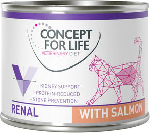Produktbild von Concept for Life Veterinary Diet Renal Nassfutter mit Lachs für erwachsene Hunde 12 x 200 g - 12 x 200 g
