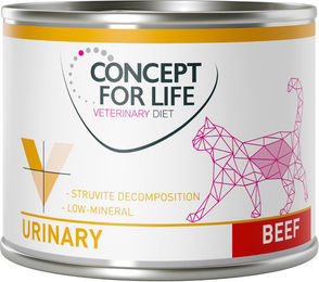 Produktbild von Concept for Life Veterinary Diet Urinary Rind Nassfutter für erwachsene Hunde 6 x 200 g - 6 x 200 g