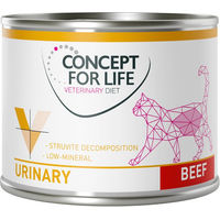 Produktbild von Concept for Life Veterinary Diet Urinary Rind Nassfutter für erwachsene Hunde 6 x 200 g - 6 x 200 g