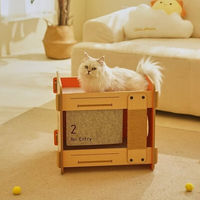 Produktbild von Coneko Katzenklettergerüst Etagenbett aus Holz in Orange