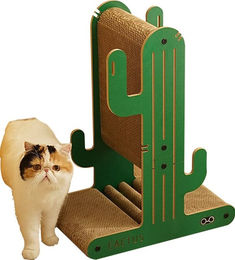 Coneko Urban Oasis Kaktus Kratzbrett Kratzbaum für Katzen in Grün – Bild 1 von 1