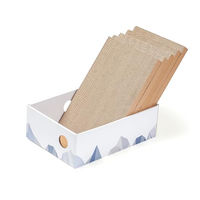 Produktbild von Conlun Kratzbrett für Katzen 5er-Pack mit Box aus Kratzpappe Weiß Mittel