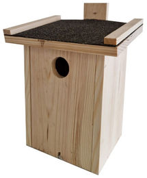 Conni Oberkircher's Nistkasten Piep aus Holz für Wildvögel in Natur und Bunt – Bild 1 von 2