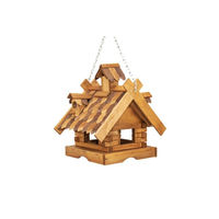 Produktbild von Conni Oberkircher's Vogelhaus Serfaus aus Holz mit dekorativen Dachschindeln in Braun 26 x 40 x 37 cm