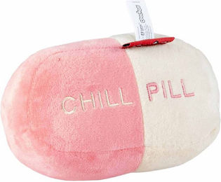 Coockoo Chill Pill Katzenspielzeug Tretkissen mit Katzenminze aus Plüsch in Rosa/Beige – Bild 1 von 5