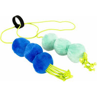 Produktbild von Coockoo Dizzy Dangle Katzenspielzeug Bällchen aus Plüsch Blau Grün Bunt