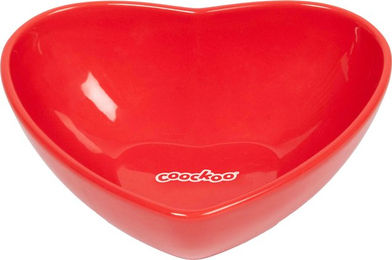 Coockoo Hund Futternapf Eat Your Heart Out aus Keramik in Rot 480ml – Bild 1 von 5