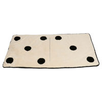 Produktbild von Coockoo Hundedecke Domino Dream Plüsch Weiß Schwarz XL 120x60x1cm