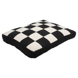 Coockoo Hundekissen Cozy Block Plüsch Schwarz Weiß Größe L 120 x 80 x 12 cm – Bild 1 von 5