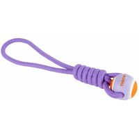 Produktbild von Coockoo Hundespielzeug Ball mit Seilschlaufe Lila Orange