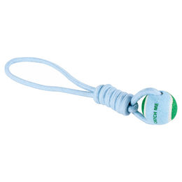 Coockoo Hundespielzeug Catch Me Ball mit Seilschlaufe blau grün – Bild 1 von 2