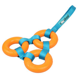 Coockoo Hundespielzeug Looop aus Naturkautschuk in Orange – Bild 1 von 6
