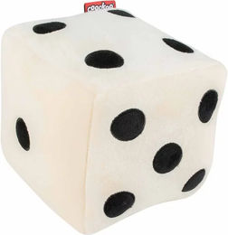 Coockoo Hundespielzeug Roll the Dice Plüsch Quietschspielzeug Schwarz Weiß – Bild 1 von 11