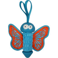 Produktbild von Coockoo Hundespielzeug Schmetterling aus Gummi und Oxford-Stoff blau/orange