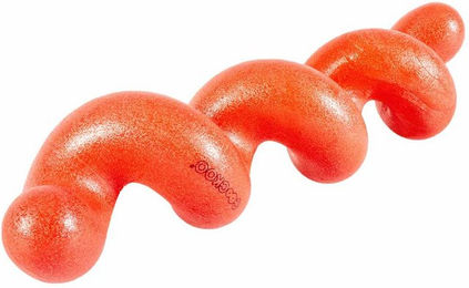 Coockoo Hundespielzeug Squiggle Kauspielzeug aus TPR in Rot für erwachsene Hunde – Bild 1 von 6