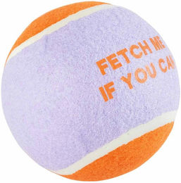 Coockoo Hundespielzeug Tennisball Fetch Me XL Plüsch lila orange – Bild 1 von 3