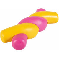 Produktbild von Coockoo Hundespielzeug Twisted S'mores Kauspielzeug aus Gummi Gelb/Rosa