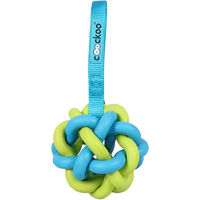 Produktbild von COOCKOO Hundespielzeug Zed Lime aus Gummi in Blau und Grün mit 6 Ringen zur Zahnpflege