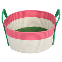 Produktbild von Coockoo Katzenbett Binge aus Baumwolle in Rosa Grün Bunt 44 x 44 x 20 cm