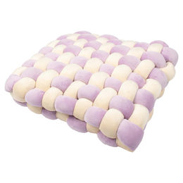 Produktbild von Coockoo Katzenkissen Velvet Vibe Velours lila beige 40 x 40 x 9.5 cm