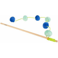 Produktbild von Coockoo Katzenspielzeug Jolly Jumper Katzenangel aus Holz blau grün