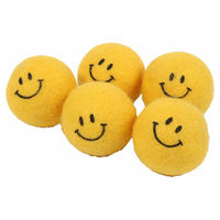 Produktbild von Coockoo Katzenspielzeug Keep on Smiling Gelber Filz Ball für Katzen 3,5 cm