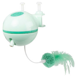 Coockoo Katzenspielzeug Reckless Roxy mit elektrischem Laser aus Plüsch in Grün – Bild 1 von 2