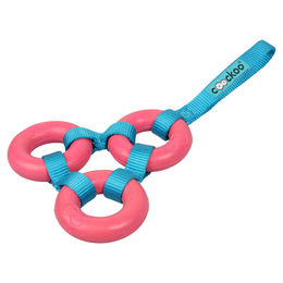 Coockoo Looop Kauspielzeug für Hunde aus Naturkautschuk und Nylon Rosa – Bild 1 von 2