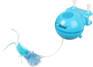 Coockoo Roxy Elektronisches Laserspielzeug für Katzen mit Plüsch in Blau USB wiederaufladbar – Bild 1 von 2