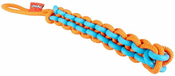 Coockoo Twisting Tugger Hundespielzeug Seil Blau Orange – Bild 1 von 3