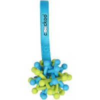Produktbild von COOCKOO Zane Hundespielzeug aus Gummi mit 6 Ringen in Blau Grün und Türkis zur Zahnpflege