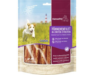 Cookies Hundesnack Hähnchenfiletstreifen Monoprotein Trockenfleisch 600 g - 3 x 200 g – Bild 1 von 7