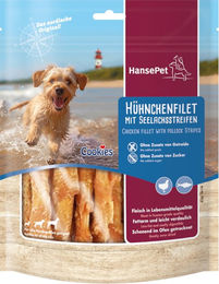 Produktbild von Cookies Kausnack Hühnchenfilet mit Seelachsstreifen für alle Altersstufen 6 x 200 g - 6 x 200 g