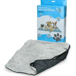 CoolPets Anti-Rutsch Bezug für Hundekühlmatten aus Fleece in Grau XL - 1 Stk. – Bild 1 von 6