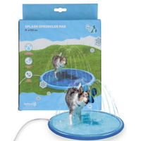 Produktbild von CoolPets Hundepool mit Sprinkleranlage Blau Größe M - 150 cm