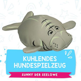 CoolPets Hundespielzeug Sunny the Sea Lion Quietschspielzeug aus Kunststoff in Bunt und Grau – Bild 1 von 7
