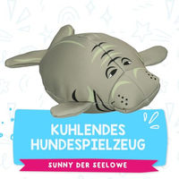 Produktbild von CoolPets Hundespielzeug Sunny the Sea Lion Quietschspielzeug aus Kunststoff in Bunt und Grau