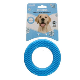 CoolPets Ice Ring kühlendes Hundespielzeug aus Kunststoff in Blau – Bild 1 von 3