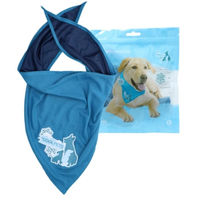 Produktbild von Coolpets Kühlendes Halstuch Bandana für Hunde Blau Größe L