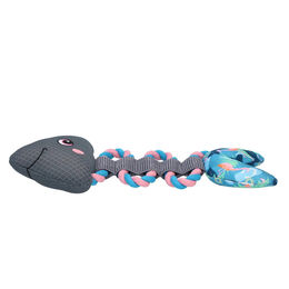 CoolPets Pull Me! Fishy Rope Kühlspielzeug für Hunde aus Plüsch in Rosa und Bunt – Bild 1 von 5