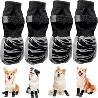 Produktbild von Coonoor Anti-Rutsch Socken für Hunde und Katzen 4er-Set mit Silikon-Gel zum Pfotenschutz