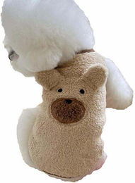 Coonoor Fleece-Hundepullover für kleine und mittelgroße Hunde und Katzen in Beige – Bild 1 von 2